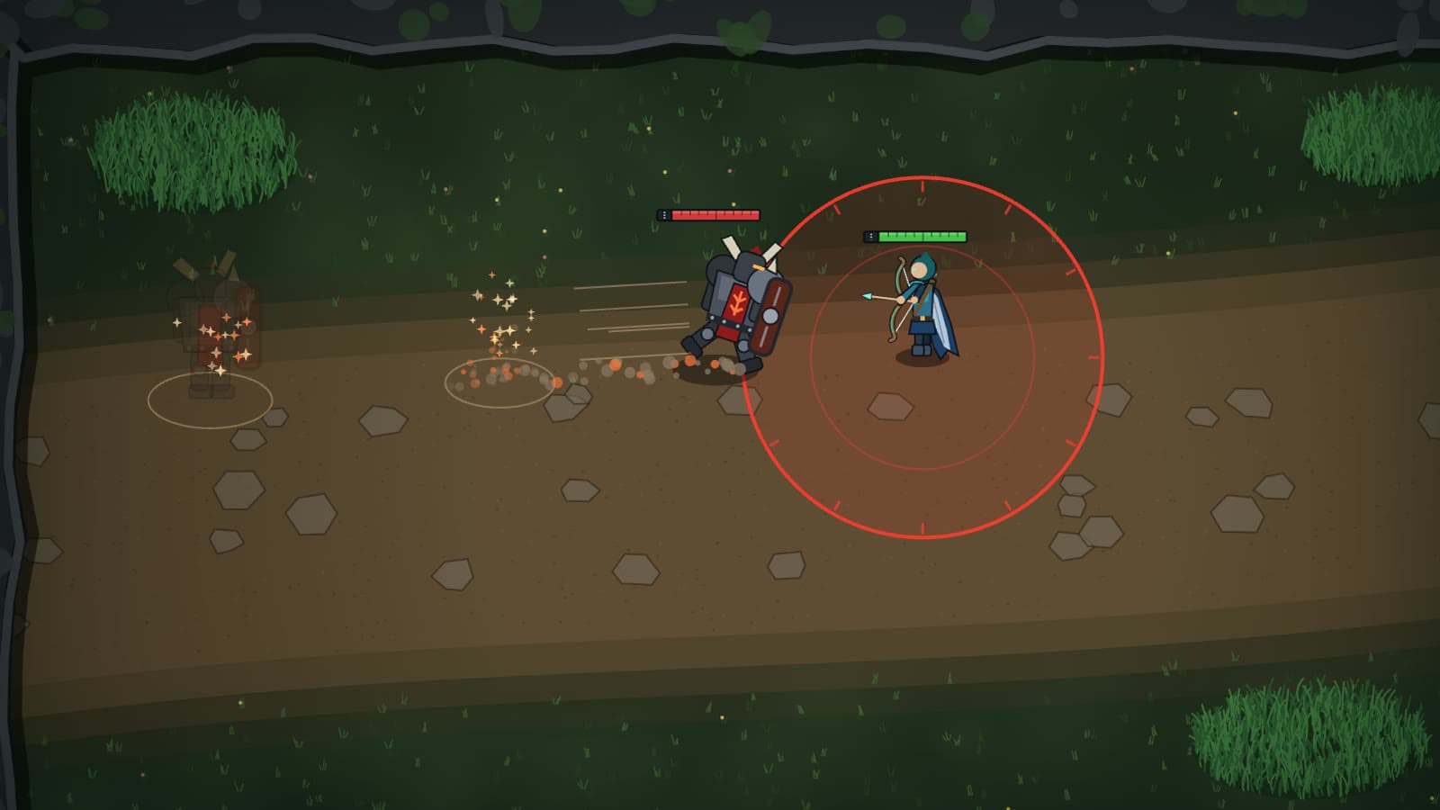 The archer Flashing clear of a juggernaut's landing zone